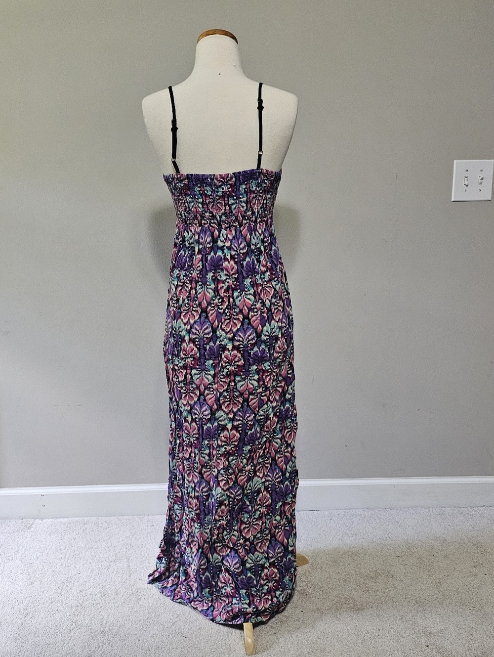 Xhilaration Boho Smocked Maxi Dress Size S - Picture 2 of 5